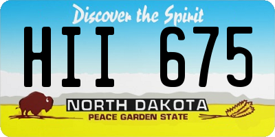 ND license plate HII675