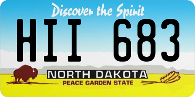 ND license plate HII683