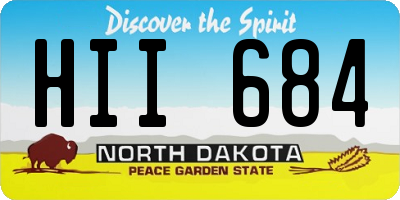 ND license plate HII684