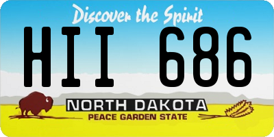 ND license plate HII686