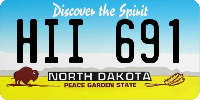 ND license plate HII691