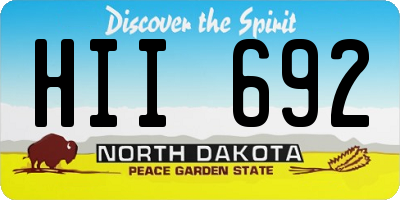 ND license plate HII692