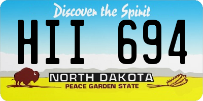 ND license plate HII694