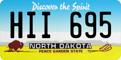 ND license plate HII695