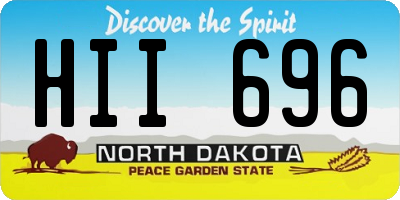 ND license plate HII696