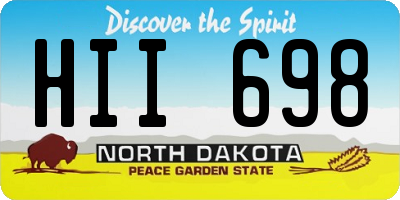 ND license plate HII698