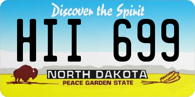 ND license plate HII699