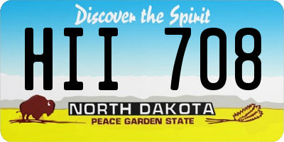 ND license plate HII708