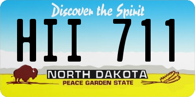 ND license plate HII711