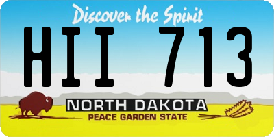 ND license plate HII713