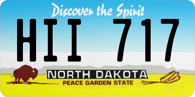 ND license plate HII717