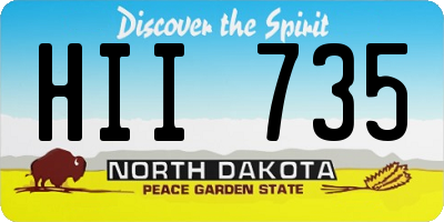 ND license plate HII735