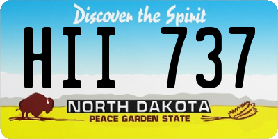 ND license plate HII737