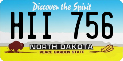 ND license plate HII756