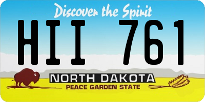 ND license plate HII761