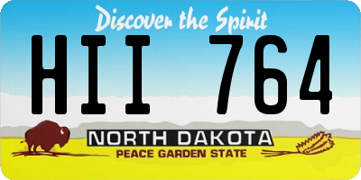 ND license plate HII764