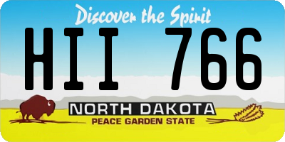 ND license plate HII766