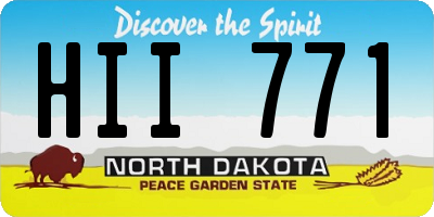 ND license plate HII771