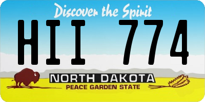 ND license plate HII774