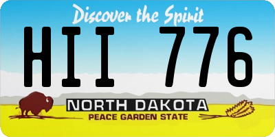 ND license plate HII776