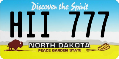 ND license plate HII777