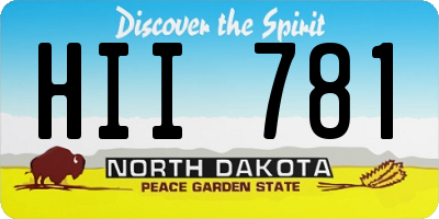 ND license plate HII781