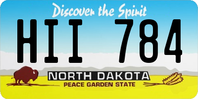 ND license plate HII784