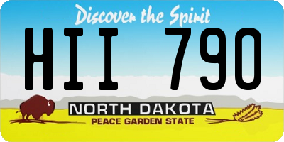 ND license plate HII790