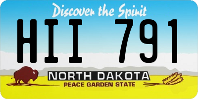 ND license plate HII791