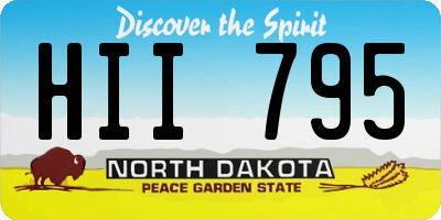 ND license plate HII795