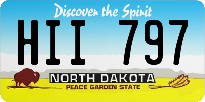 ND license plate HII797