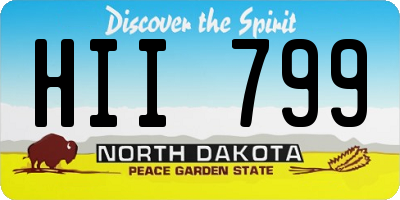 ND license plate HII799