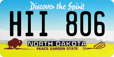 ND license plate HII806