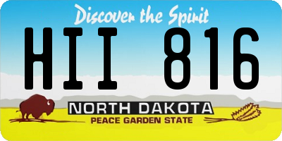 ND license plate HII816