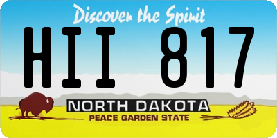ND license plate HII817
