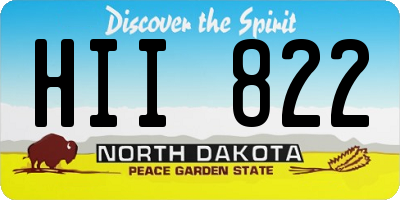 ND license plate HII822