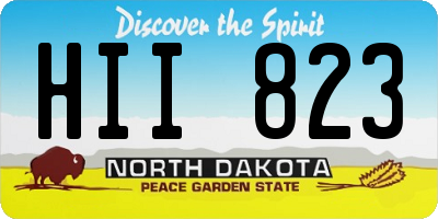 ND license plate HII823