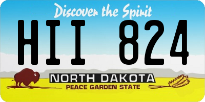 ND license plate HII824