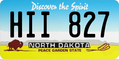 ND license plate HII827