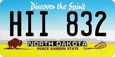 ND license plate HII832