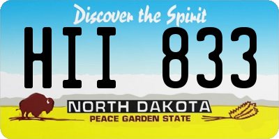 ND license plate HII833