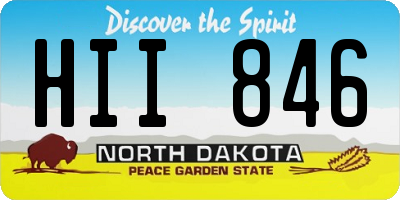 ND license plate HII846