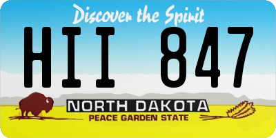 ND license plate HII847