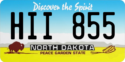 ND license plate HII855