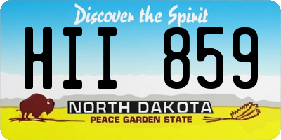 ND license plate HII859