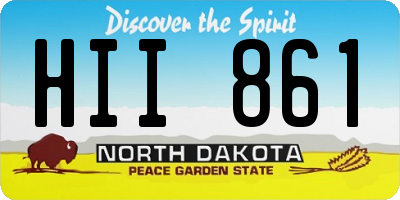 ND license plate HII861