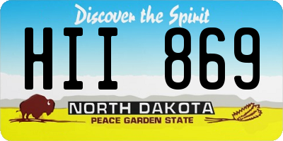 ND license plate HII869