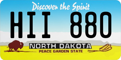 ND license plate HII880