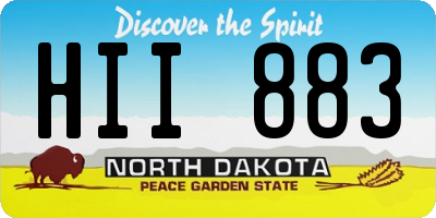 ND license plate HII883