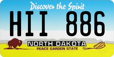 ND license plate HII886